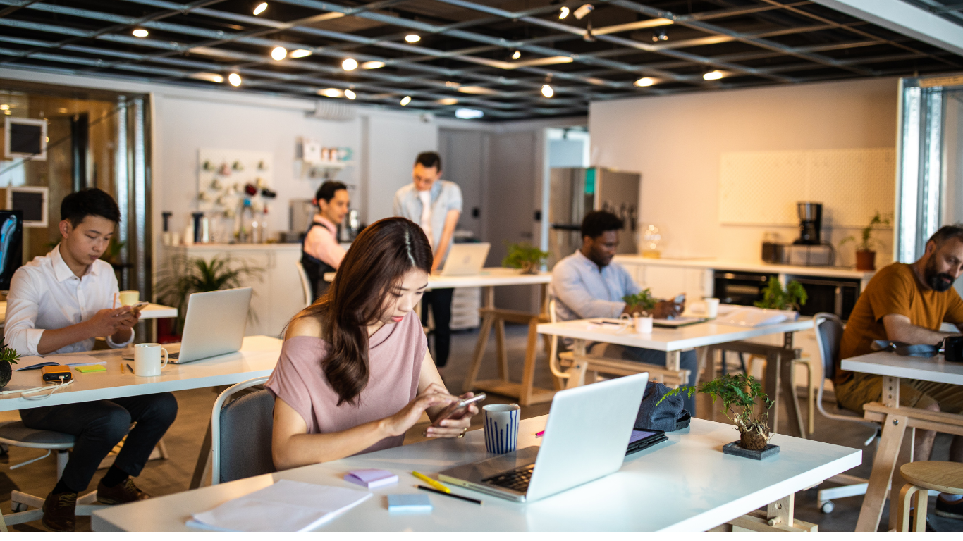 Modern office workspace